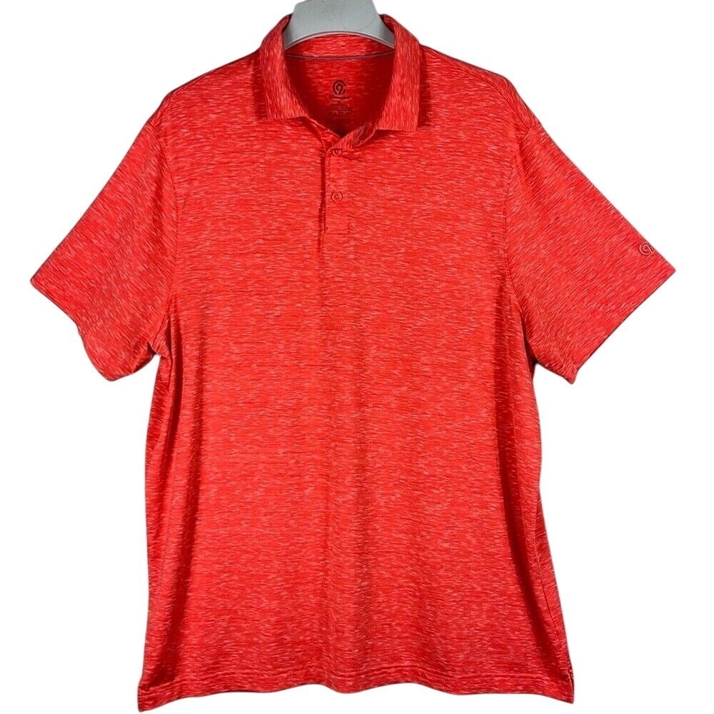 Champion Short Sleeve Polo Shirt  Mens Size‎ XL Orange Pullover Lightweight